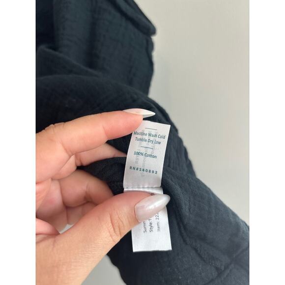 NWT Marine Layer Jude Flutter Sleeve Tank In Black Size Medium - Picture 5 of 6